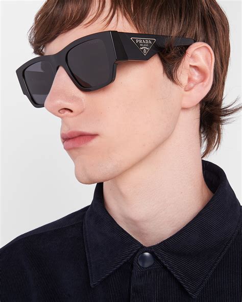 prada clip on sunglasses men